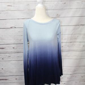 Hollister Long Sleeved Ombre Blue Top
